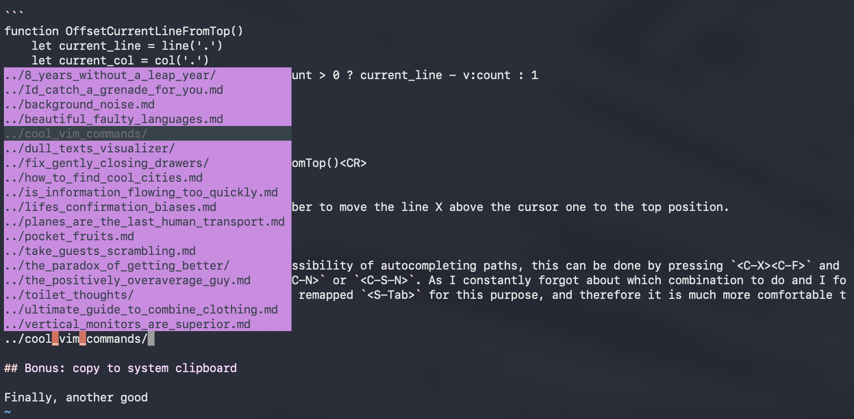vim_commands